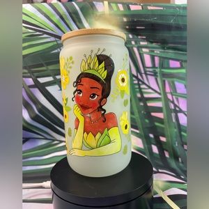 Almost there 16oz Glass Tumbler with bamboo lid